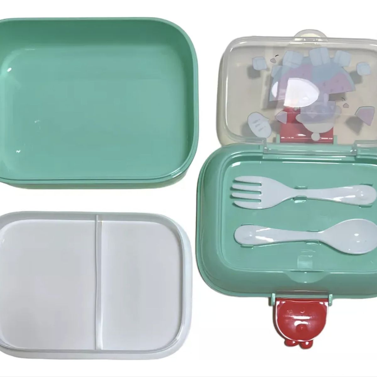 OKAY - Lonchera Topper + Termo Con Diseño Niñs Colores Turquesa