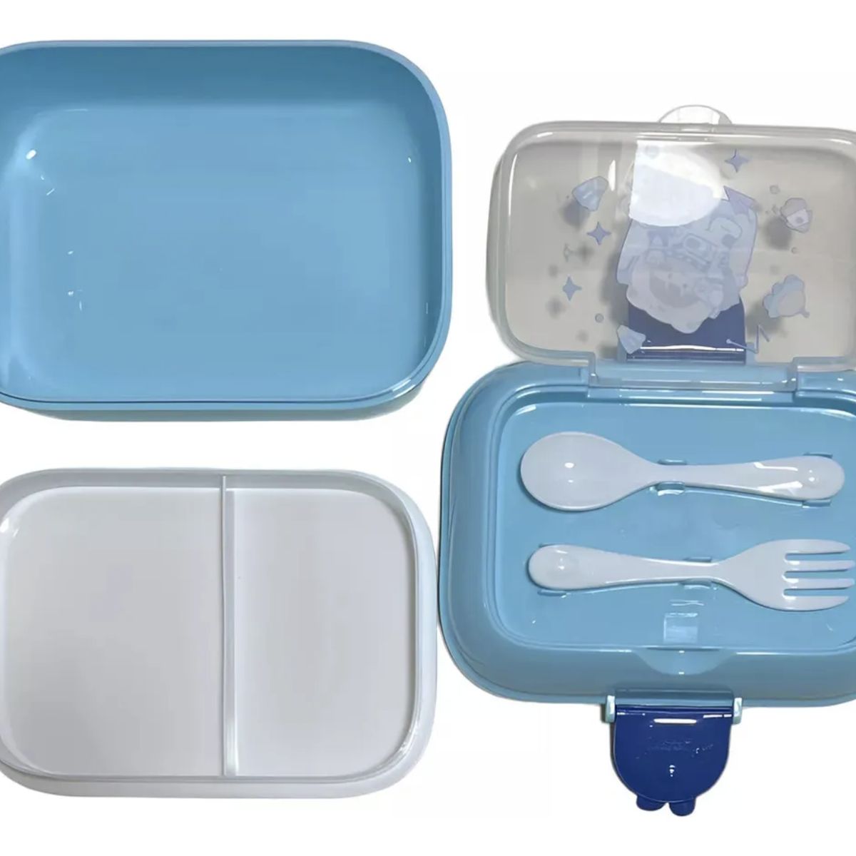 OKAY - Lonchera Topper + Termo Con Diseño Niñs Colores Azul