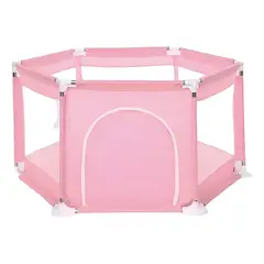 OKAY - Valla De Juego Para Bebes Corral De Seguridad Color Rosa Diseño De La Tela Liso