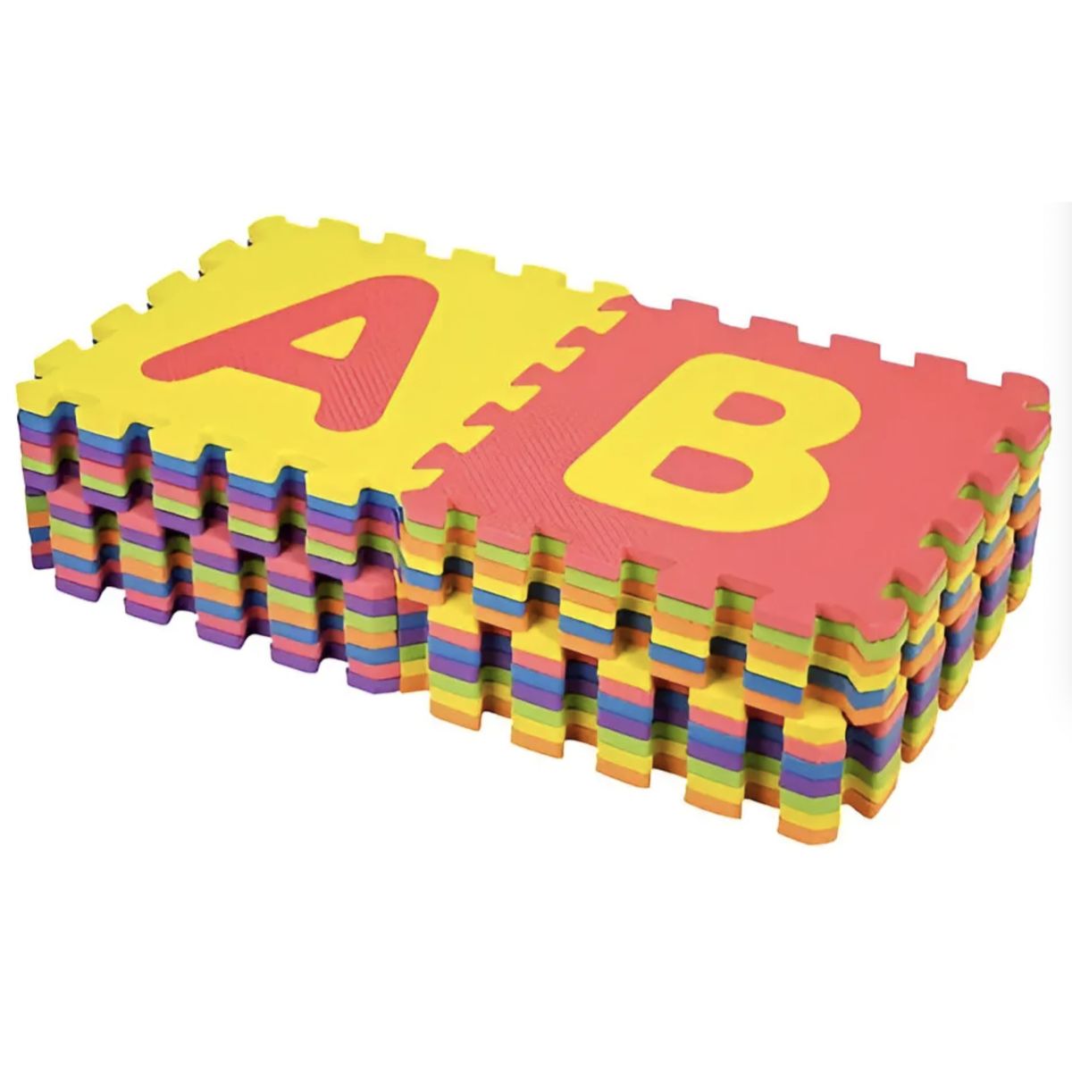 OKAY - Tapete Encastrable Para Bebé Haiton Alfombra Bebe Goma Eva, Letras Color 30cm X 30cm 8 Mm X 26u