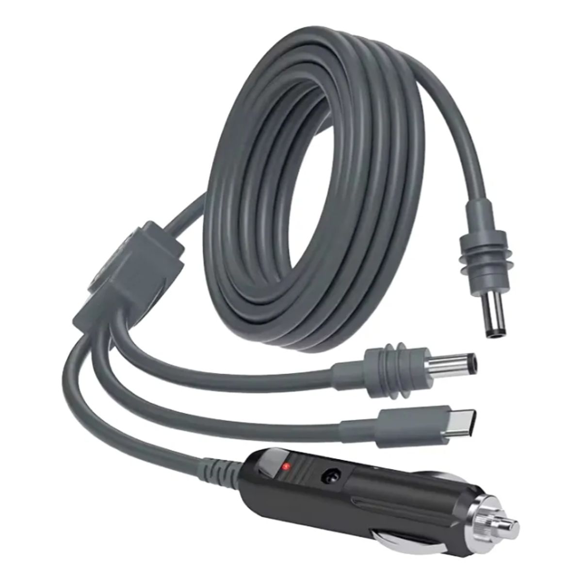 GENERICO - Cable Cargador 3 En 1 Dc A Tipo-c Para Starlink Mini Ip65 Gris Oscuro