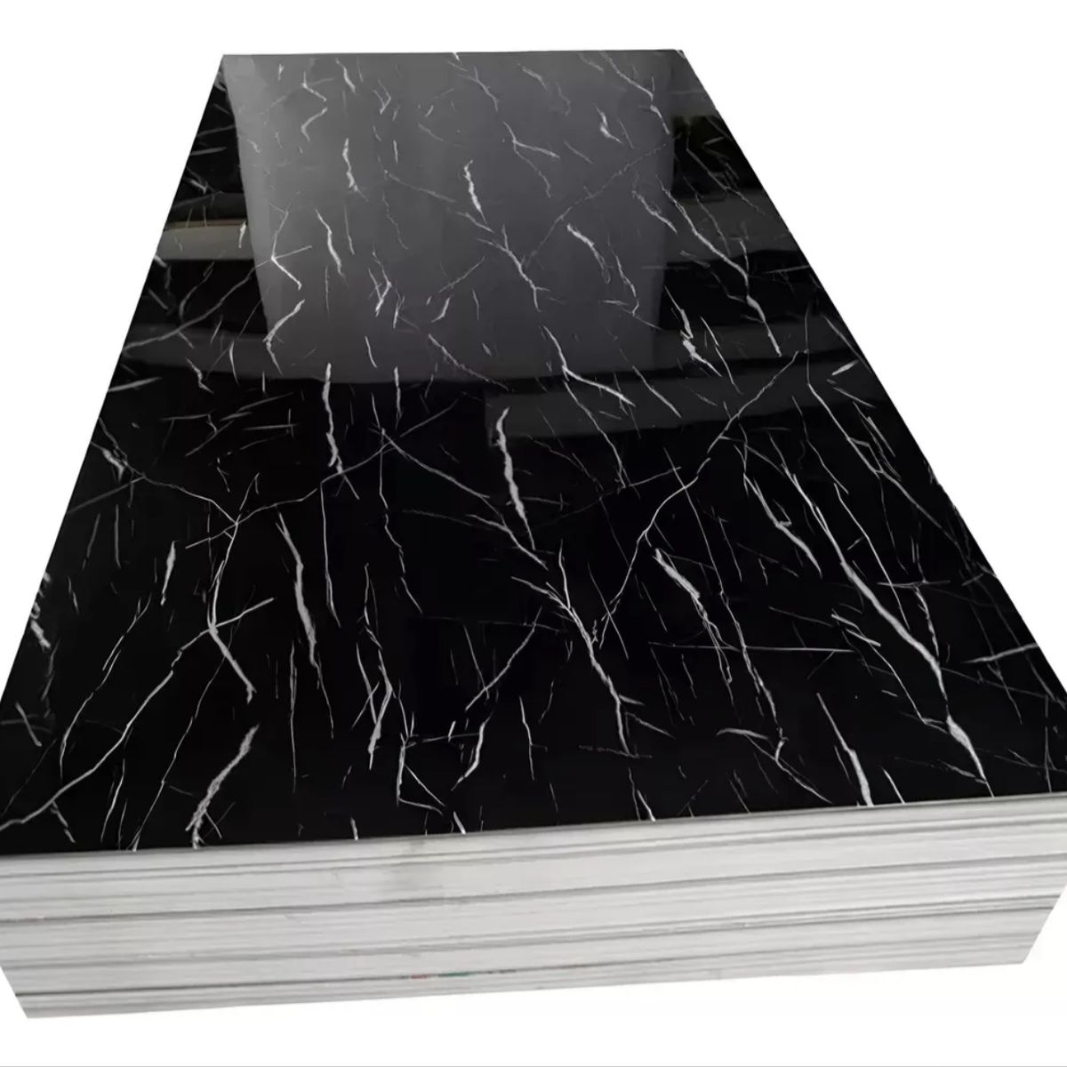 Láminas Autoadhesiva Tipo Mármol Pack De 10 Laminas Negro, marca OKAY - Foto Principal