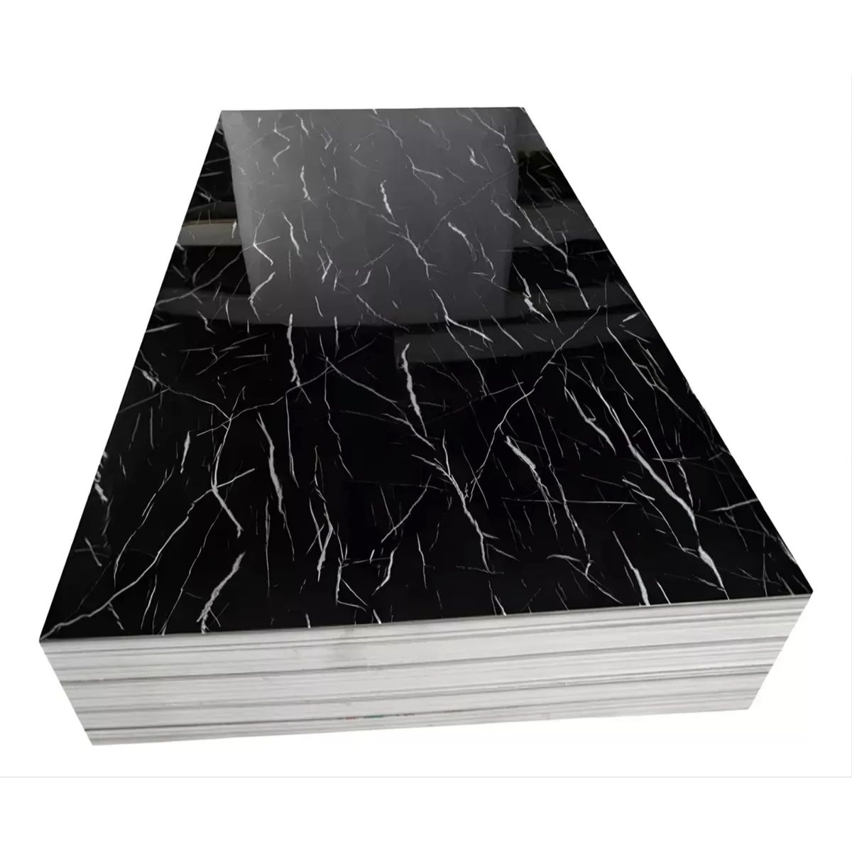 Láminas Autoadhesiva Tipo Mármol Pack De 10 Laminas Negro, marca OKAY - Foto Principal