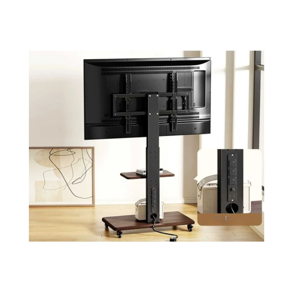 GENERICO - Soporte TV 32 a 70 Pulgadas 60Kg Soporte Pedestal Stand Premium Portátil Con Ruedas