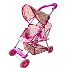 GENERICO - COCHE PARA DOS MUÑECA JUGUETE NIÑA