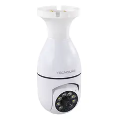 TECNOLAB - Cámara WiFi 360 Grados Full HD E27 Detección y Audio - SC