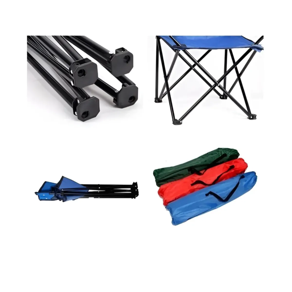 GENERICO - Pack x2 Silla Plegable Y Portátil Para Campamento Playa