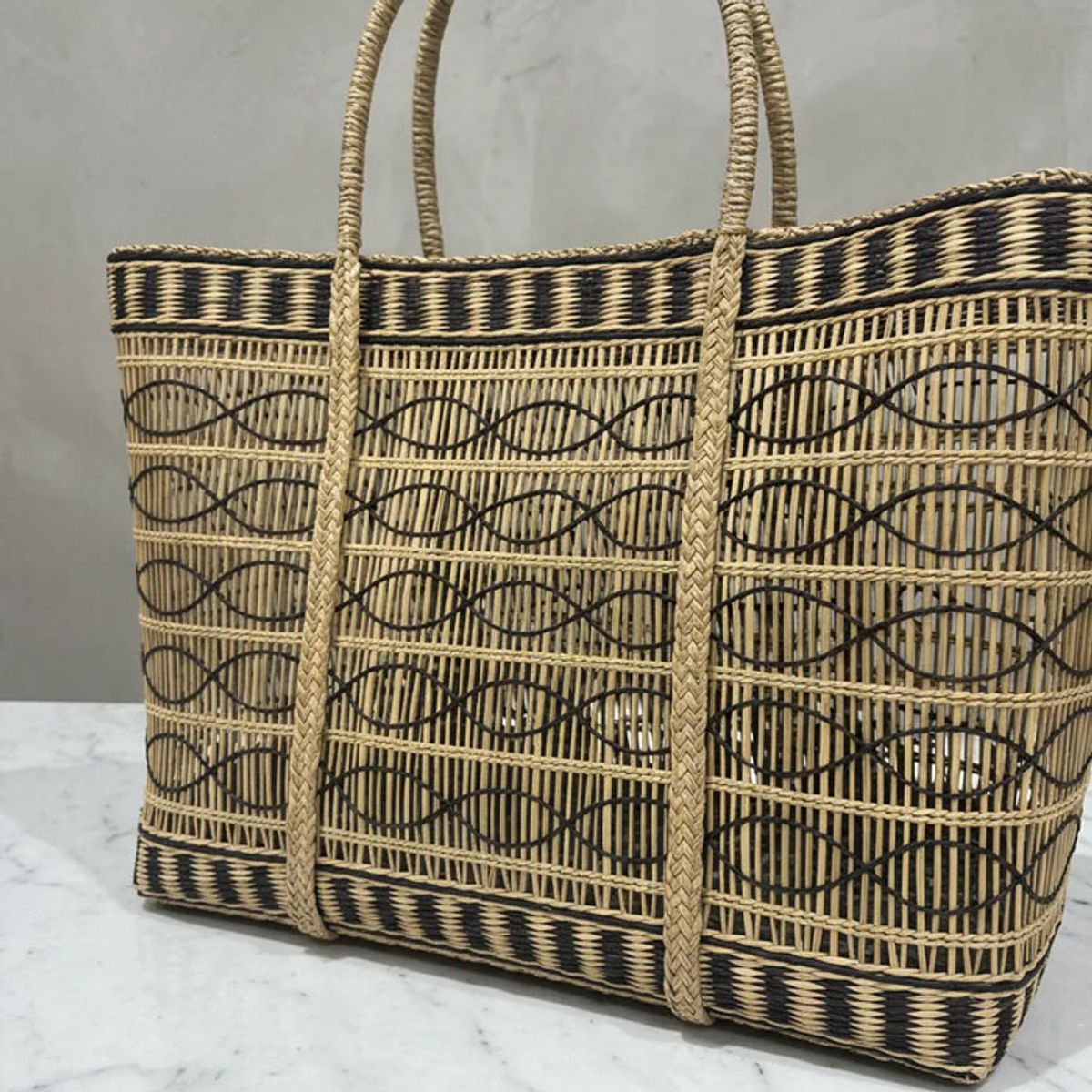 BRIC - Bolso Cartera Playera De Mimbre Boho