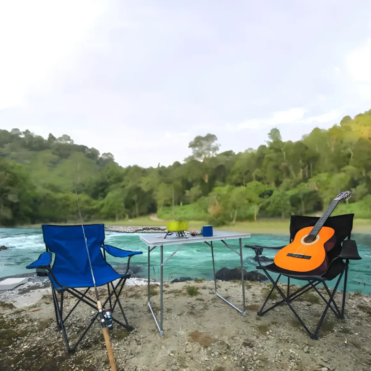 GENERICO - Pack x4 Silla Plegable Y Portátil Para Campamento Playa
