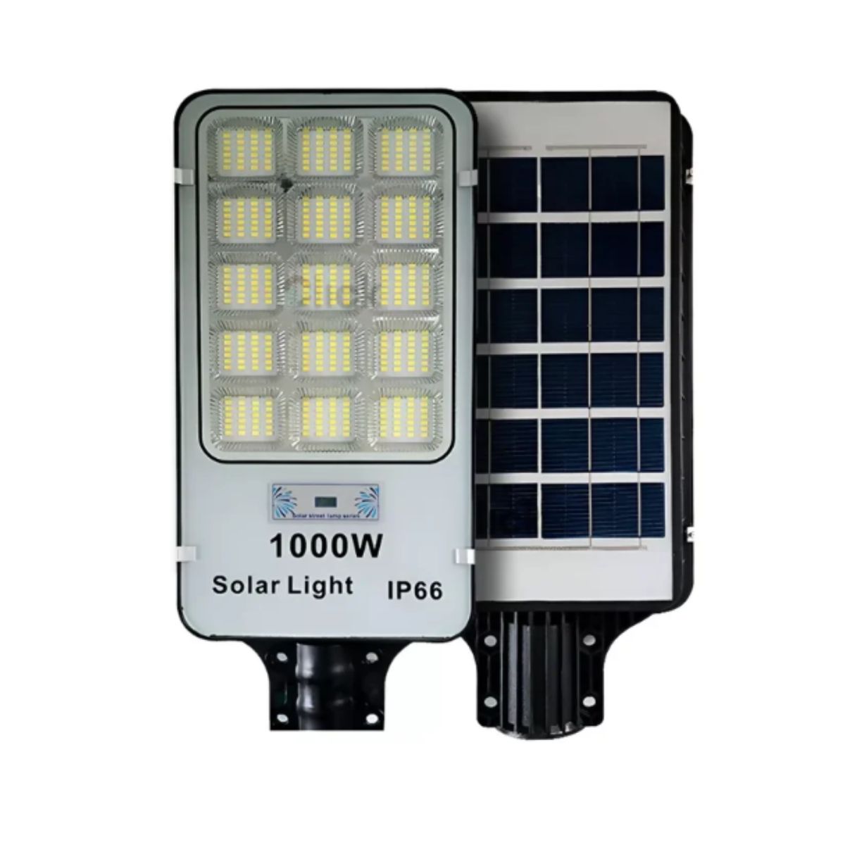 GENERICO - Pack X2 Foco Solar Alta Potencia 1000w Exterior Con Soporte Luz Blanca