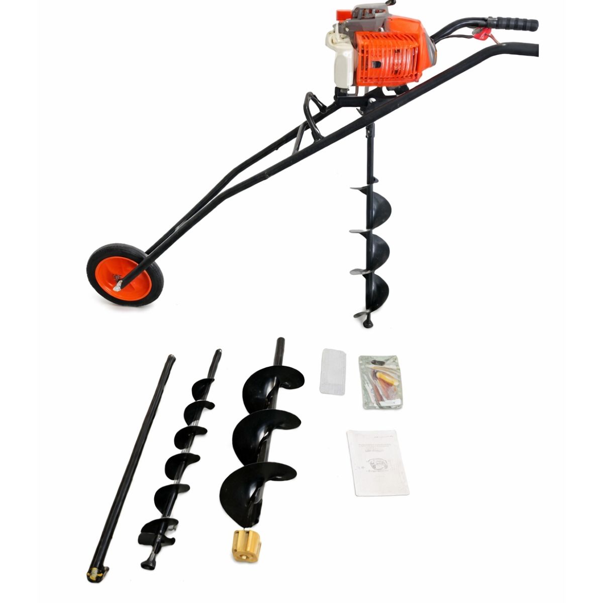 ALTERNATIVE - Ahoyador Barreno 63cc + 3 Brocas + Extesion Con Ruedas - Prof Japon