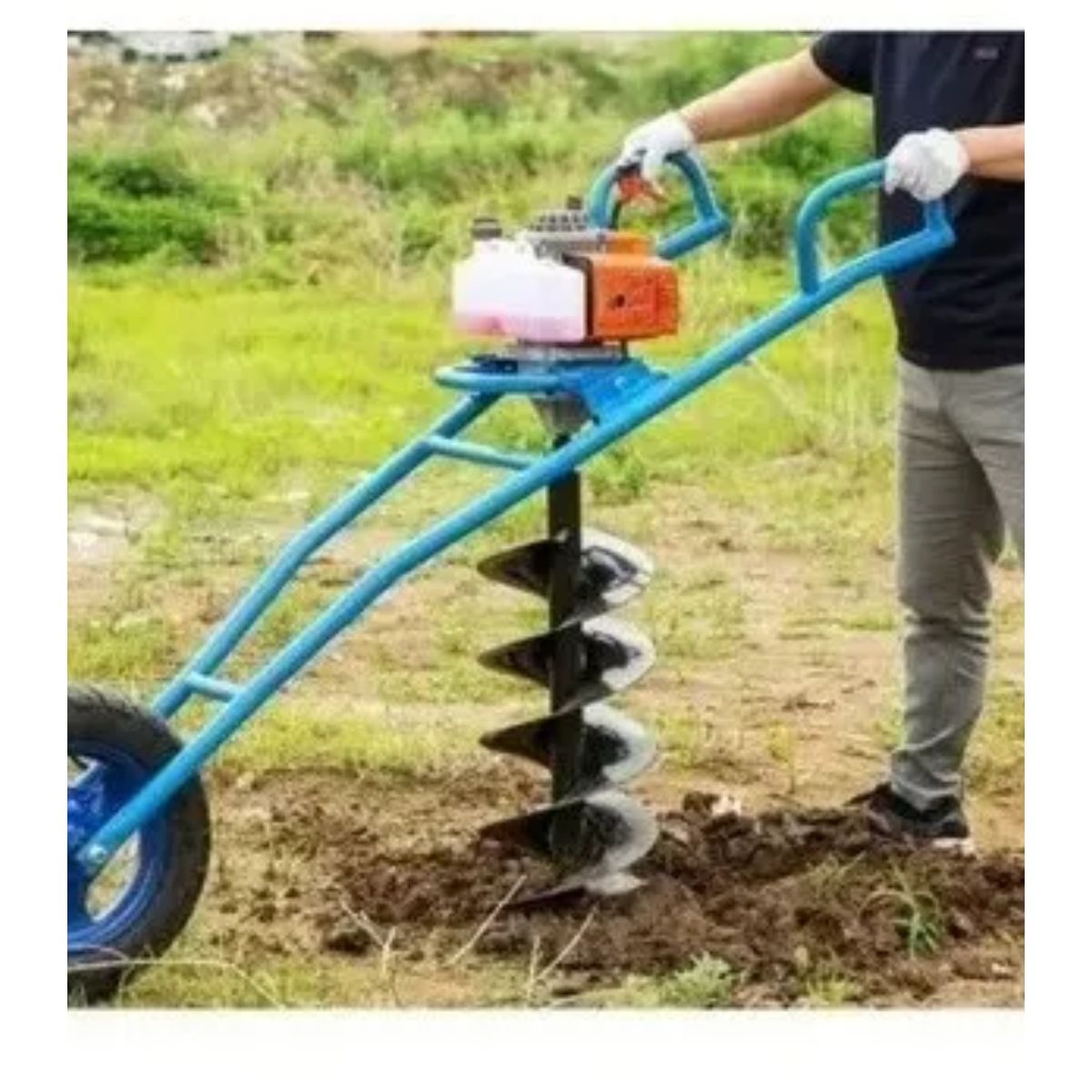 ALTERNATIVE - Ahoyador Barreno 63cc + 3 Brocas + Extesion Con Ruedas - Prof Japon