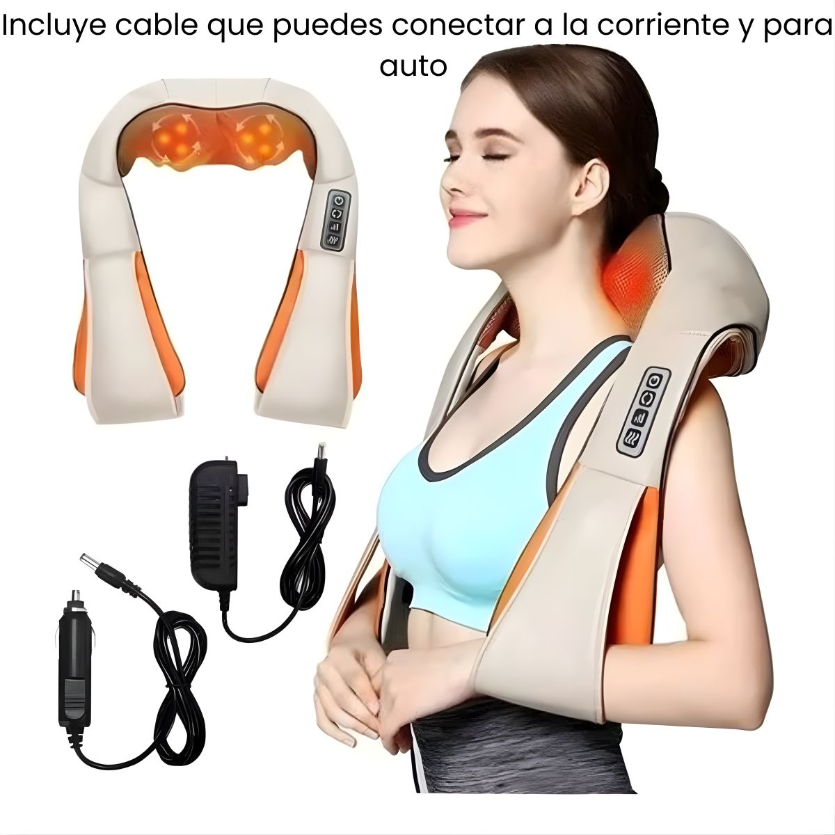 GENERICO - Masajeador Cervical Cuello Hombro Espalda Luz Roja