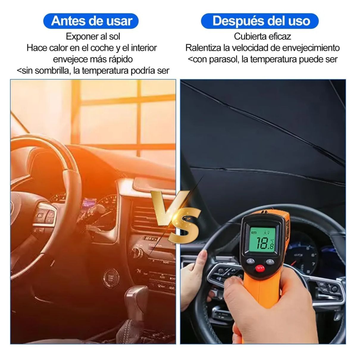 MOVI - Parasol Plegable Uv Para Parabrisa Auto