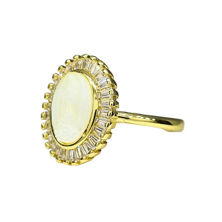 Anillo Religioso Ajustable enchapado en oro de 18k Dorado ...