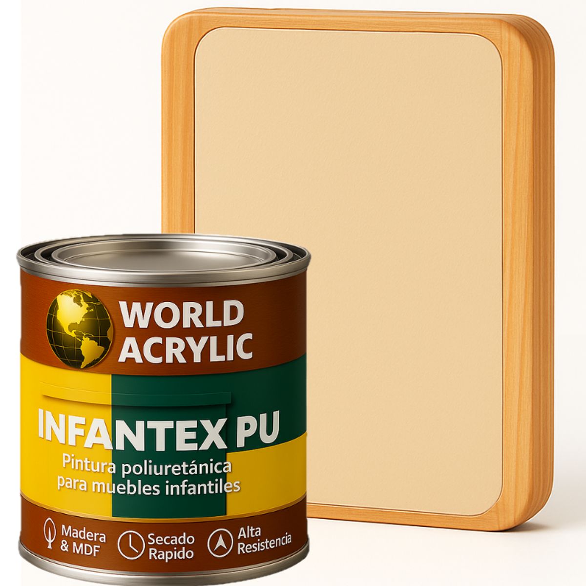 WORLD ACRYLIC - PINTURA MUEBLES INFANTEX PU MATE- MULTISUPERFICIES - 1-4 GALON ARENA MÁGICA