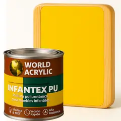 WORLD ACRYLIC - PINTURA MUEBLES INFANTEX PU MATE- MULTISUPERFICIES - 1-4 GALON SOL DE JUEGO