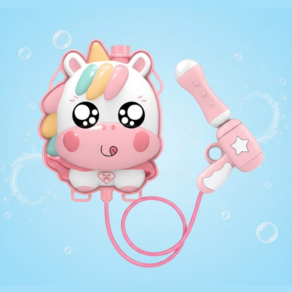 GENERICO - Pistola lanza agua mochila unicornio