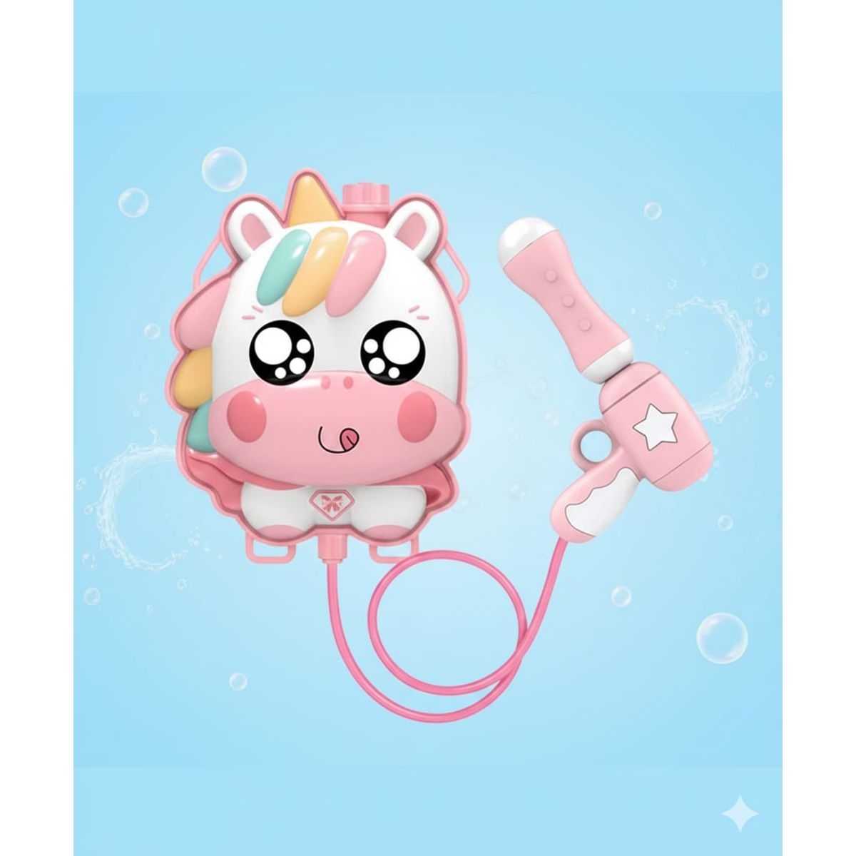 GENERICO - Pistola lanza agua mochila unicornio