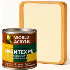 WORLD ACRYLIC - PINTURA MUEBLES INFANTEX PU BRILLANTE- MULTISUPERFICIES - 1-8 GALON VAINILLA DULCE