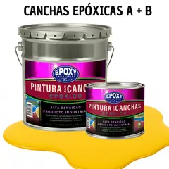 EPOXY - PINTURA EPOXICA A+B CANCHAS DEPORTIVAS - KIT TINETA 4G AMARILLO SEÑALIZACIÓN