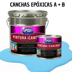 EPOXY - PINTURA EPOXICA A+B CANCHAS DEPORTIVAS - KIT TINETA 4G AZUL CIELO CLARO