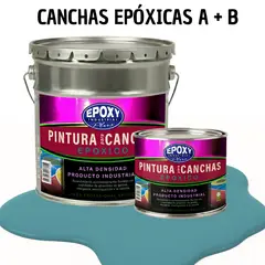 EPOXY - PINTURA EPOXICA A+B CANCHAS DEPORTIVAS - KIT TINETA 4G AZUL PETRÓLEO