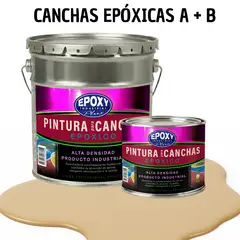 EPOXY - PINTURA EPOXICA A+B CANCHAS DEPORTIVAS - KIT TINETA 4G BEIGE ARENA