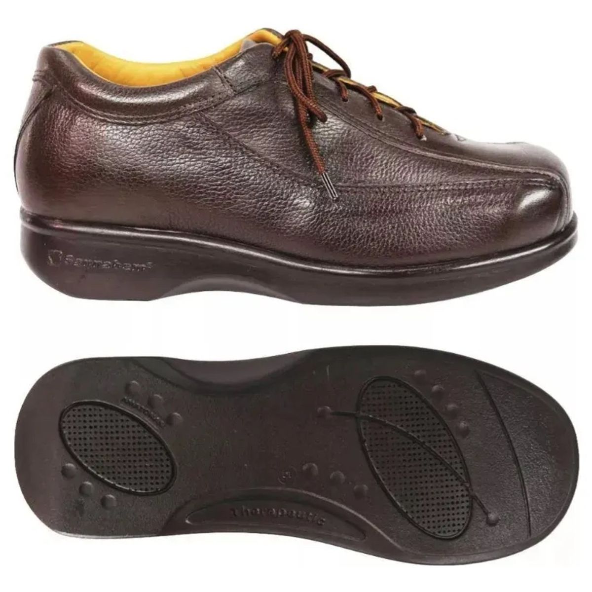 SANNABEM - Zapato Diabetico Con Cordón Marrón - N 38
