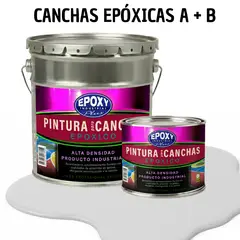 EPOXY - PINTURA EPOXICA A+B CANCHAS DEPORTIVAS - KIT TINETA 4G GRIS CLARO