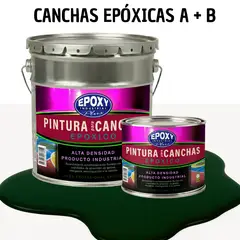 EPOXY - PINTURA EPOXICA A+B CANCHAS DEPORTIVAS - KIT TINETA 4G VERDE OSCURO
