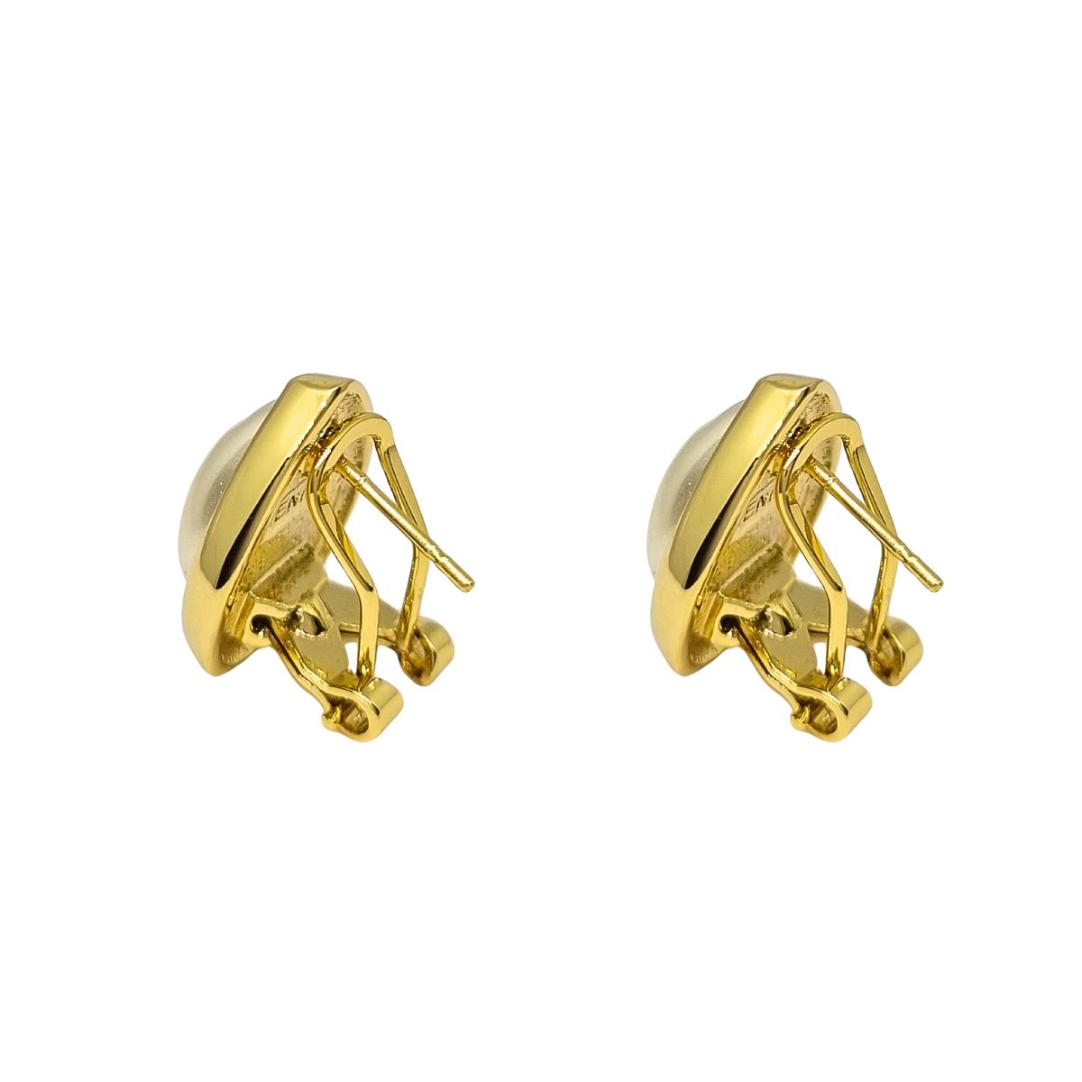JOYAS LANDEROS - Aros Perla Gota Clip Enchapado en oro de 18k