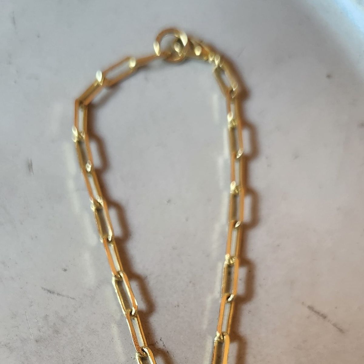 JOYAS VALDES GARCIA - Pulsera eslabones con estrella irregular baño oro