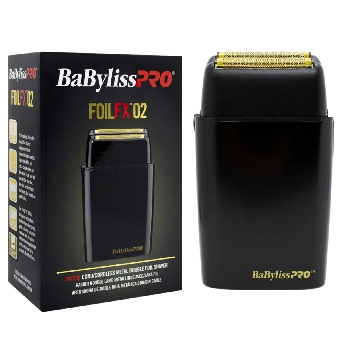 BABYLISS PRO - Afeitadora Babyliss Pro Shaver Foil FX02 Negra Inalambrica
