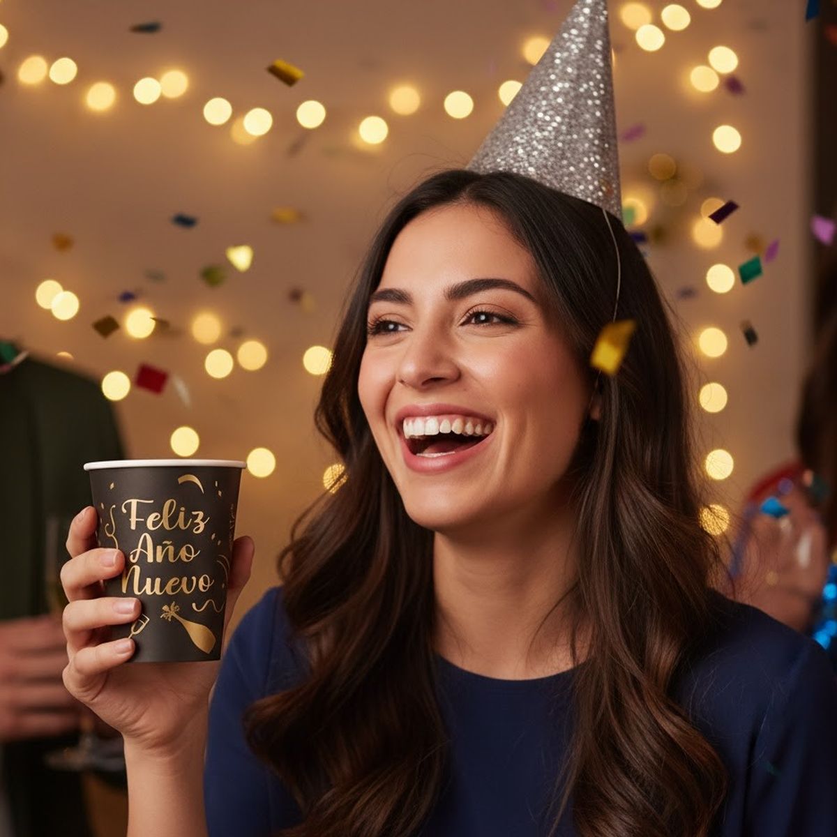GENERICO - Vasos De Carton Feliz Año Nuevo 250ml 6pcs