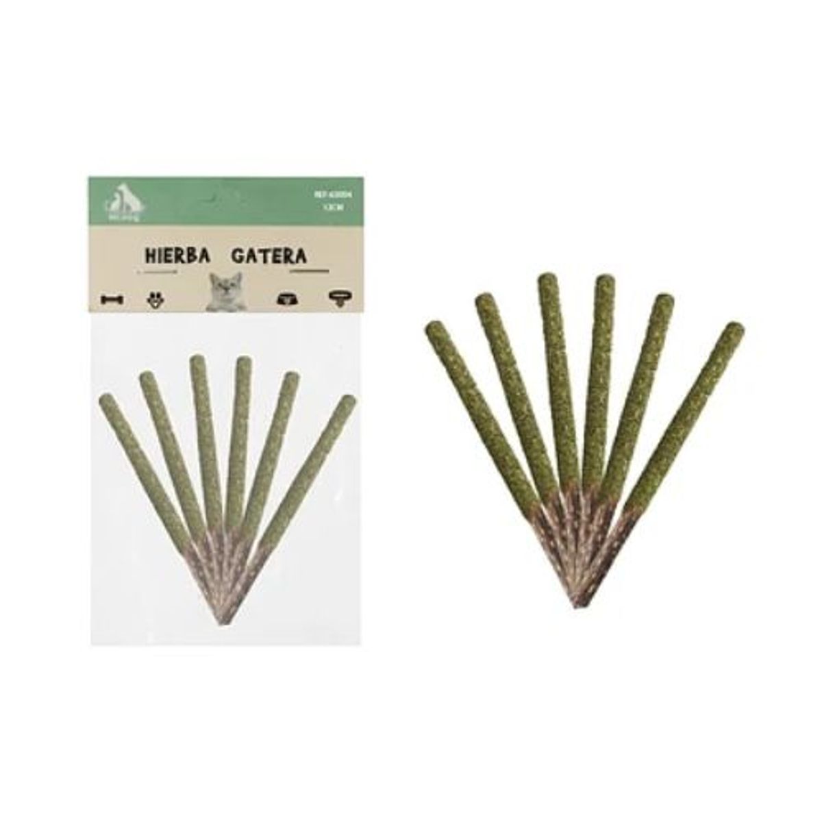 GENERICO - Palos de hierba gateras 12cm 6pcs