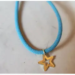 JOYAS VALDES GARCIA - Pulsera tejida de hilo con estrella solo borde