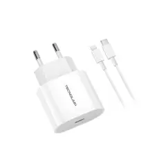 TECNOLAB - Cargador de Pared 20W + Cable USB-C a LTNG TL465