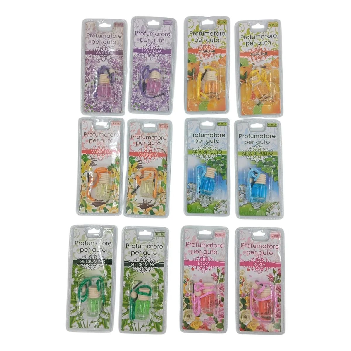 GENERICO - X12 Aromatizantes Auto Colgantes Esencia Surtidos De Aromas