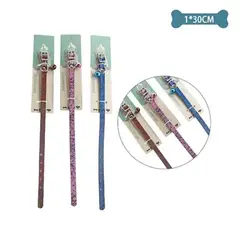 GENERICO - Collar PU para gato Rallado Con Color Aleatorio 10cm30cm