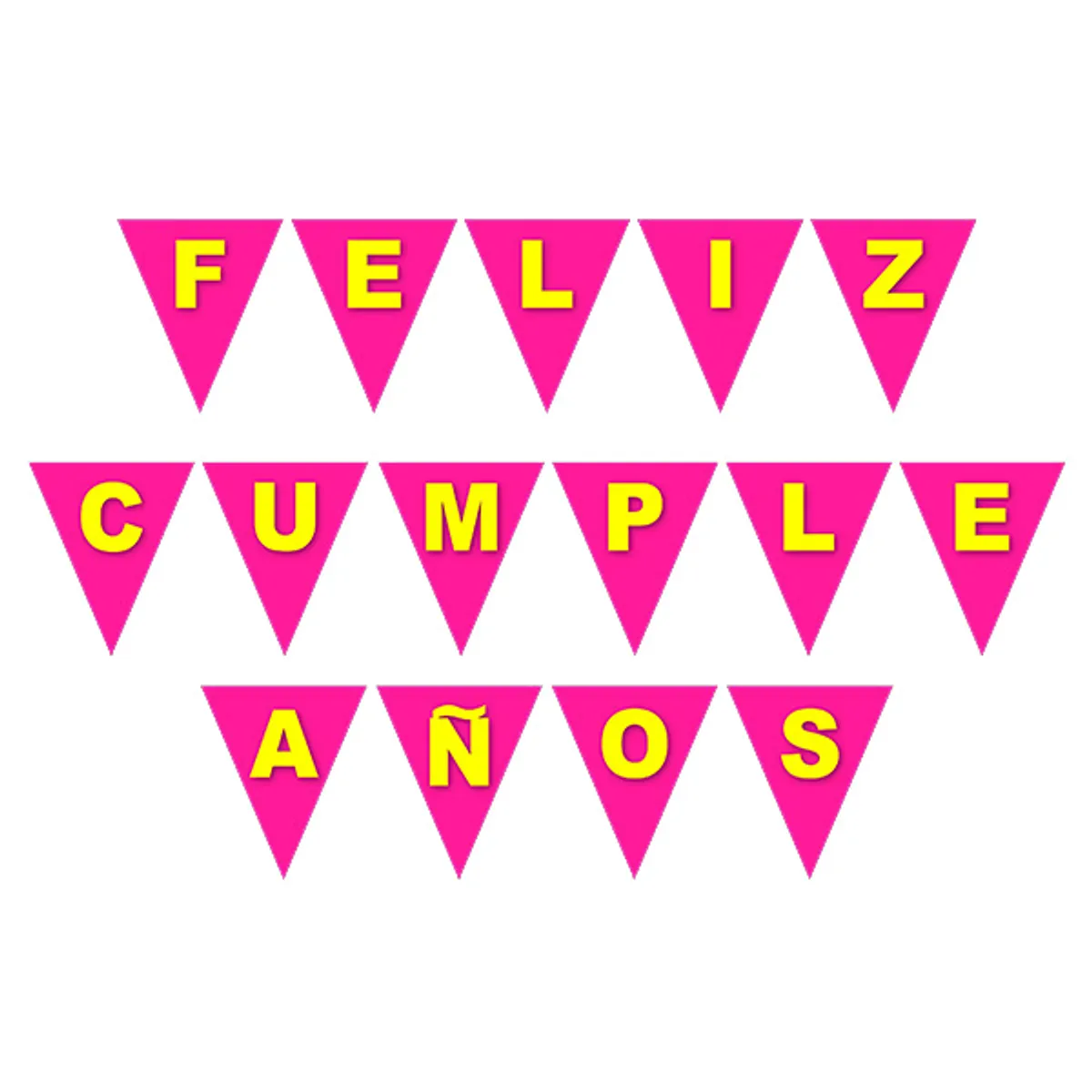 GENERICO - BANNER BANDERIN 3D FC FUCSIA FLUOR X1 UNI
