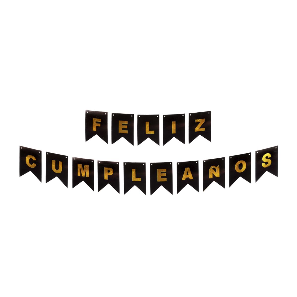 GENERICO - BANNER FC NEGRODORADO GLITTER 4M X1 UNI