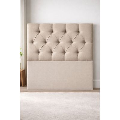 Imagen 2 del producto Respaldo Cama Plaza y Media Tapizado en Lino Color Beige