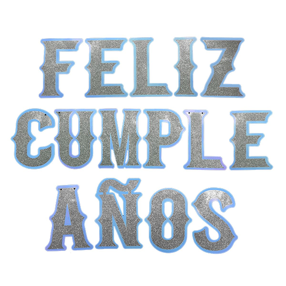 GENERICO - BANNER F.C. GLITTER CELESTE/PLATA 4 MT X1 UNI