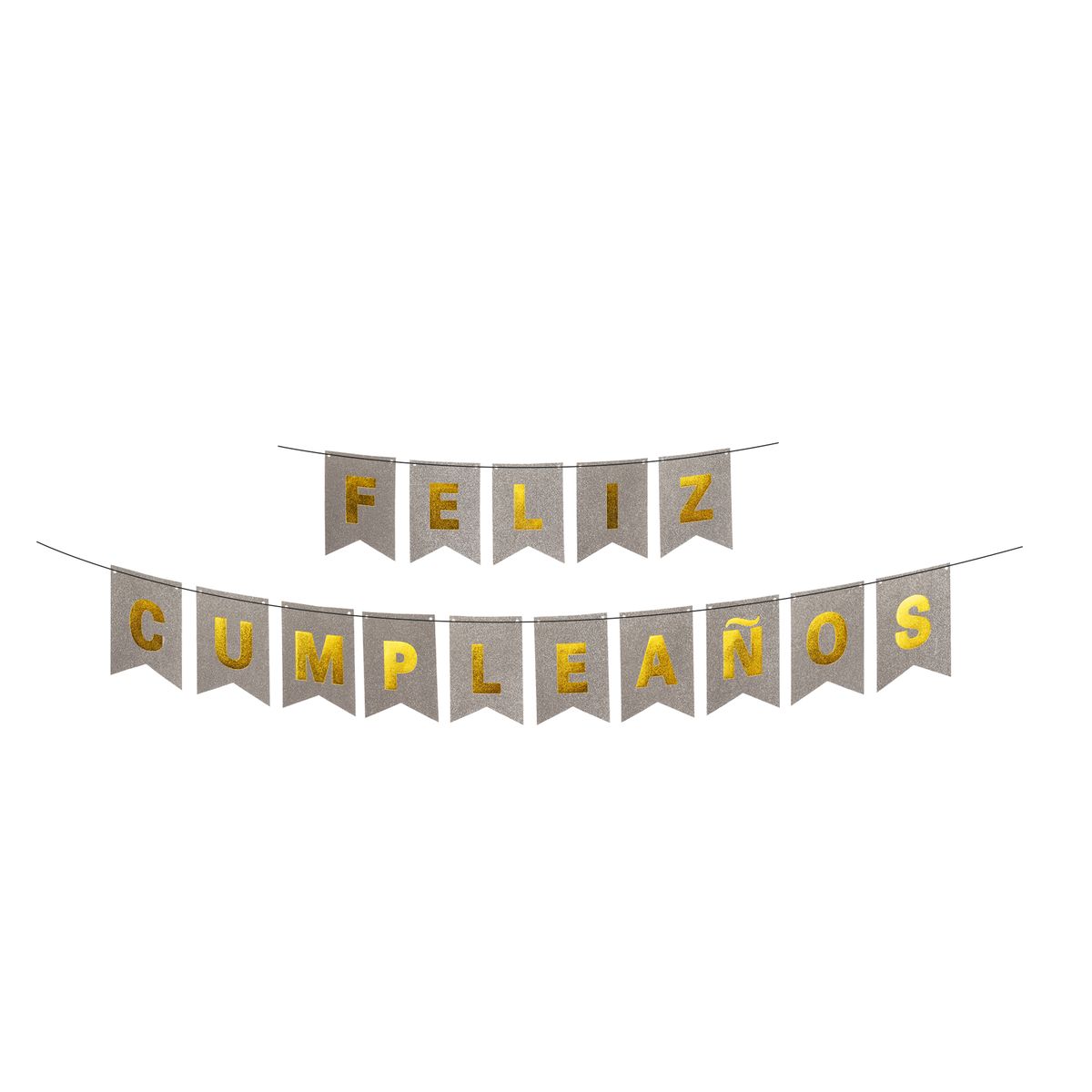 GENERICO - BANNER FC PLATEADODORADO GLITTER 4M X1 UNI