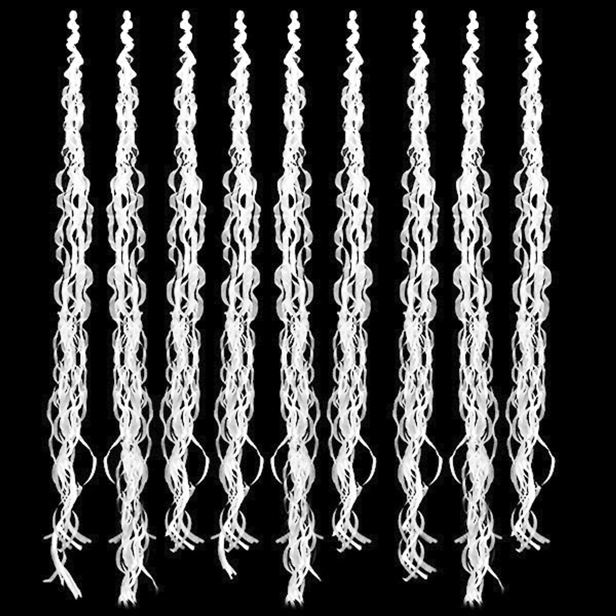 GENERICO - DECO COLGANTE CREPE 10 PCS BLANCO X1 UNI