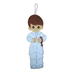 GENERICO - COLGANTE GOMA EVA 1RA COMUNION HOMBRE BLANCO 56 CM