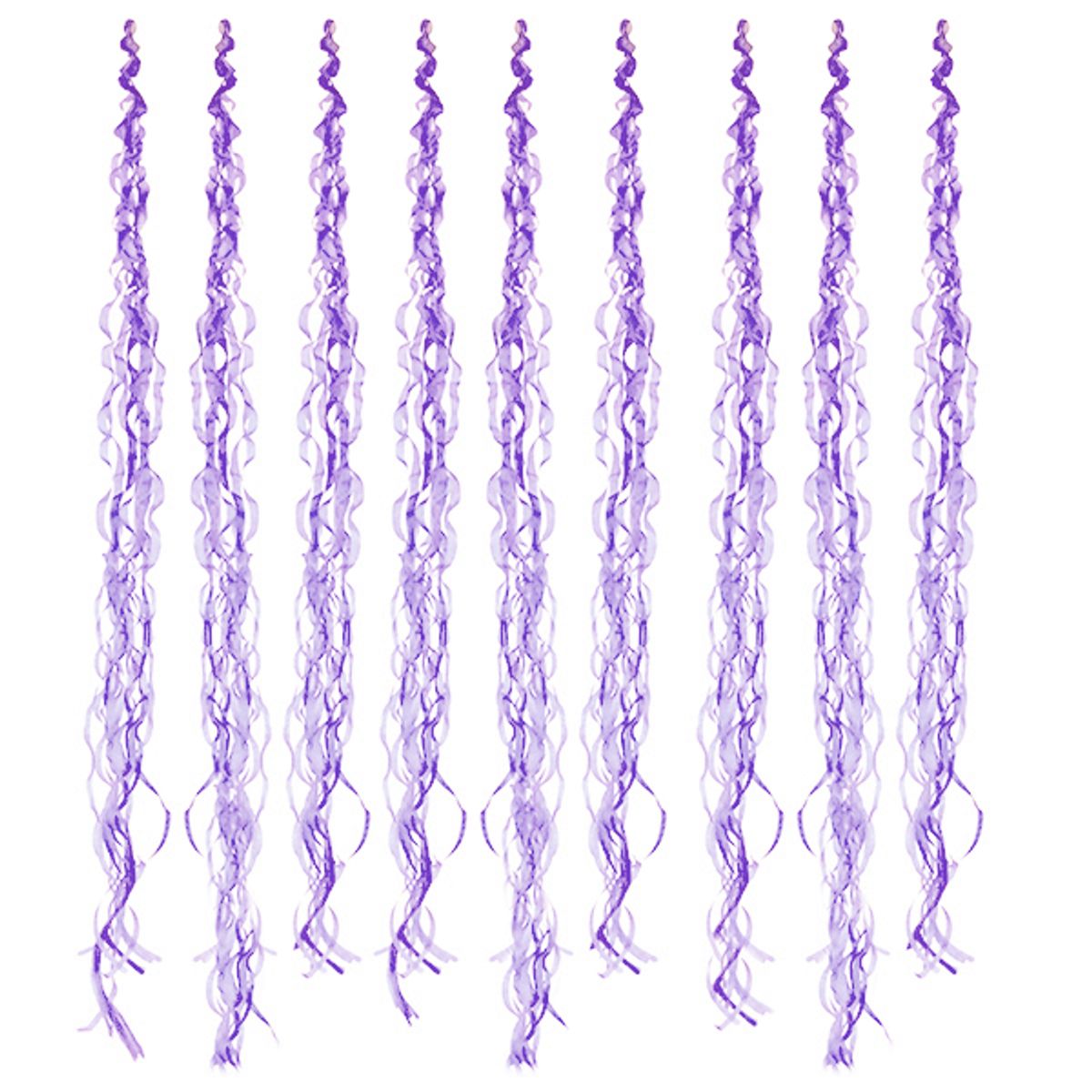 GENERICO - DECO COLGANTE CREPE 10 PCS LILA X1 UNI