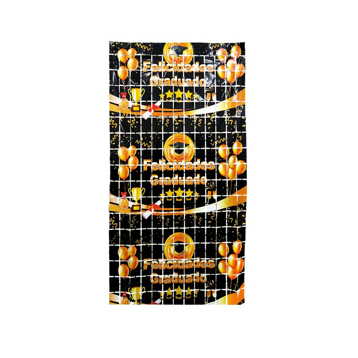 GENERICO - ADORNO MURAL METALICO GRADUACION NEGRO 2X1 X1 UNI