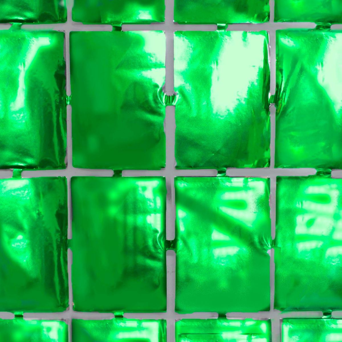 GENERICO - CORTINA METALICA CUADRITOS 1 X 2M VERDE